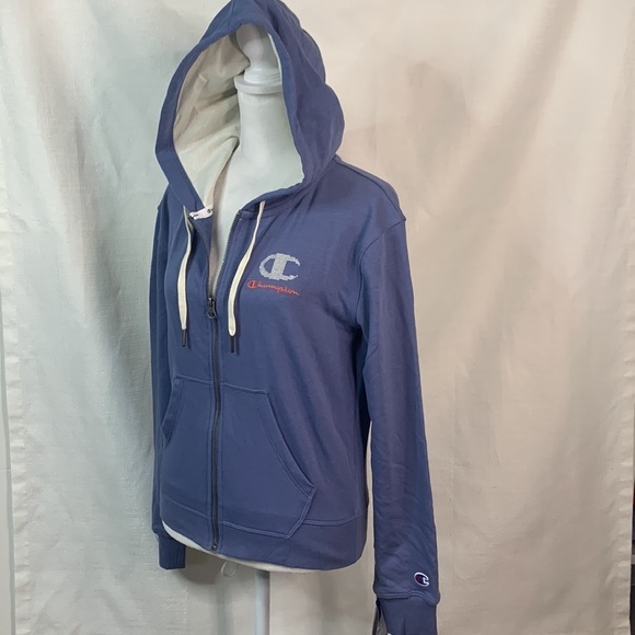 Champion Blue Hooded Zip Up Sweatshirt- NWT - Picture 6 of 16